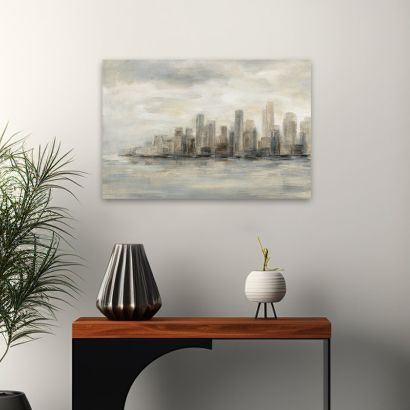 Nuage bas contemporain et industriel à Manhattan, H 24 po x l 16 po