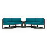 Avion 43" Wide Outdoor Curved Patio Sectional with Sunbrella Cushions