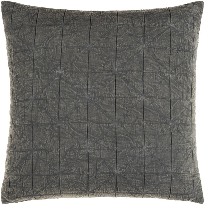 Housse de coussin Winona, 18" x 18", Gris moyen, Duvet