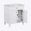 Meuble-lavabo de 30 po avec lavabo en céramique, porte à fermeture en douceur et tablettes réglables-386429979