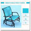 Steel Outdoor Glider Chair with Curved Armrests
