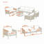 Ensemble de conversation de patio 5 pièces avec canapé 3 places, causeuse, deux fauteuils club, table basse et coussins amovibles