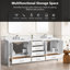 Meuble-lavabo autoportant avec cadre double en bois massif 84 po-671296735-671296733