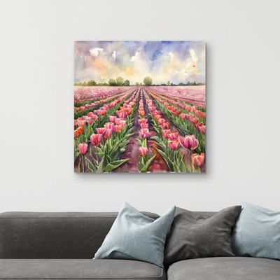 Rose row - 32"x32" art on canvas