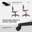 Ensemble de bureau et de chaise: bureau d'ordinateur de 48 pouces et chaise en filet noir à hauteur réglable-133682779