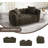 Upholstered Compressed Fluffy Loveseat Sofa Chair For Living Room&Bedroom，2 Seat  Modern Sofa-170913614