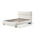 Windsor Upholstered Cream Boucle Platform Bed With Solid Wood Leg