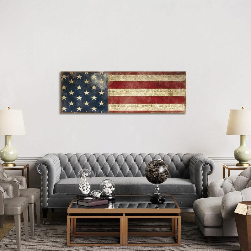 I Pledge by Carol Robinson - Panoramic Print on Canvas, 121.92 cm H x 40.64 cm W x 3.175 cm D, Wrapped Canvas