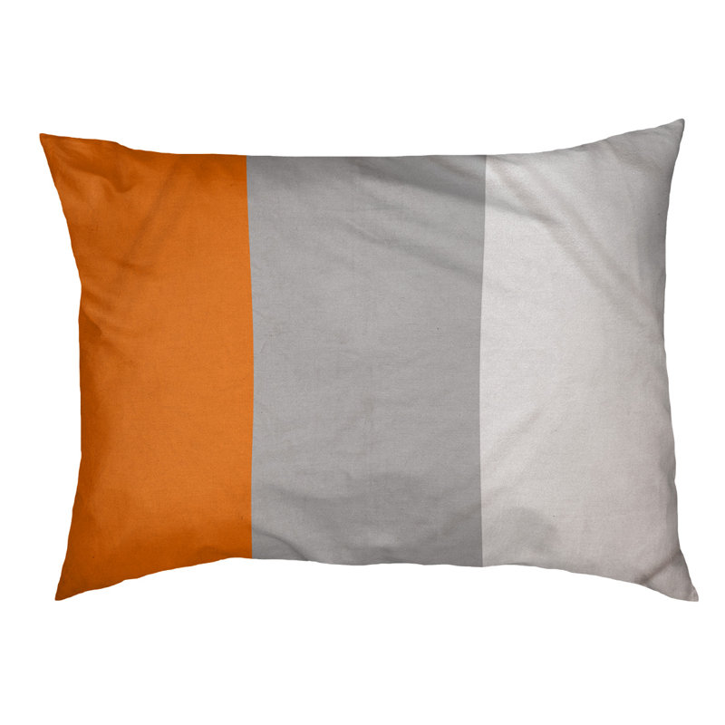 Oreiller Oklahoma, Moyen (l 28 po x P 18 po x H 6 po), Orange / milieu argent