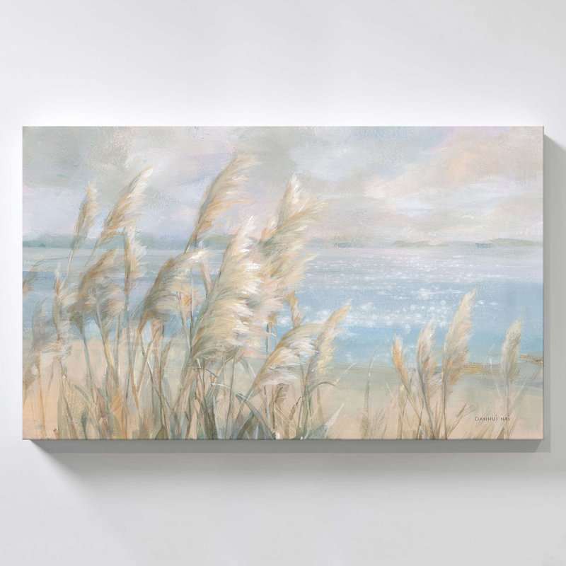 "Seaside Pampas Grass" par Danhui Nai, reproduction sur toile, H 18 po x l 30 po