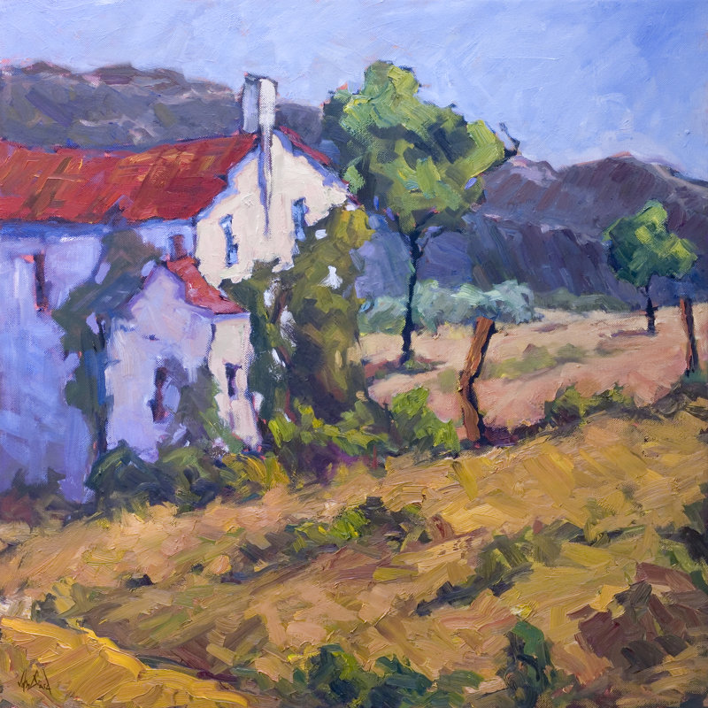 Italian Foothills by John Beard - Artist Enhanced Canvas Print, Wrapped Canvas, 22" H x 22" W x 3" D