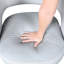Chaise de luxe rembourrée en velours gris, structure solide, bois pivotant rotatif, espace de vie