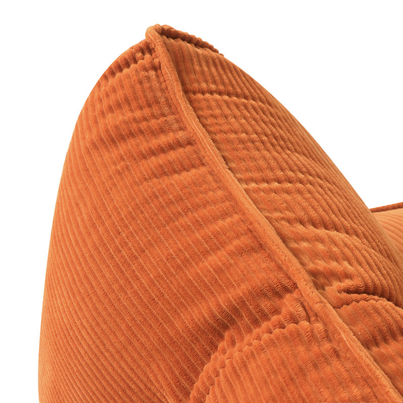 Canapés compressibles en velours côtelé orange, 135 x 99 x 66 cm, modernes et portatifs pour la maison, Orange