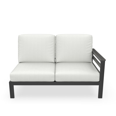 Structure de causeuse d'extérieur à accoudoir droit pour patio
