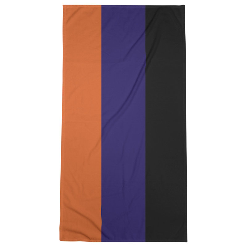 Lightweight Bath Towel, Orange/Purple/Black