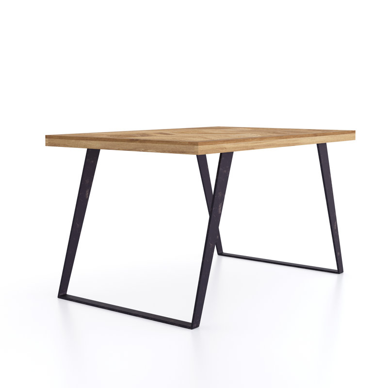 Agra Metal Base Dining Table, H76 x L135 x W90cm