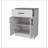 Ivory and Natural Oak 2-Door Kitchen Pantry with 1 Drawer