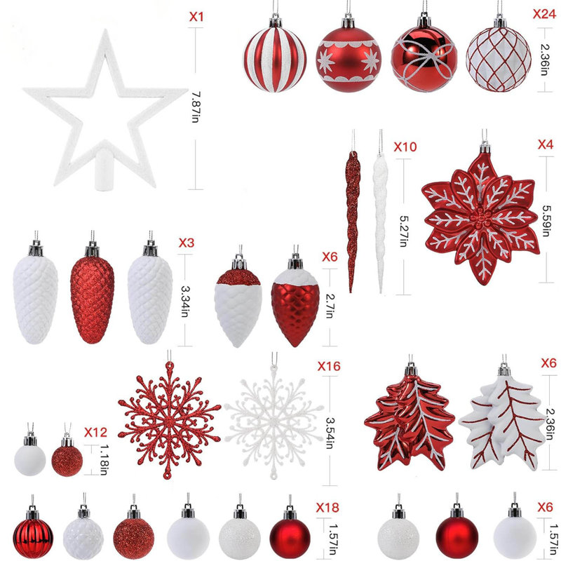 Decorative Accent, Red/White