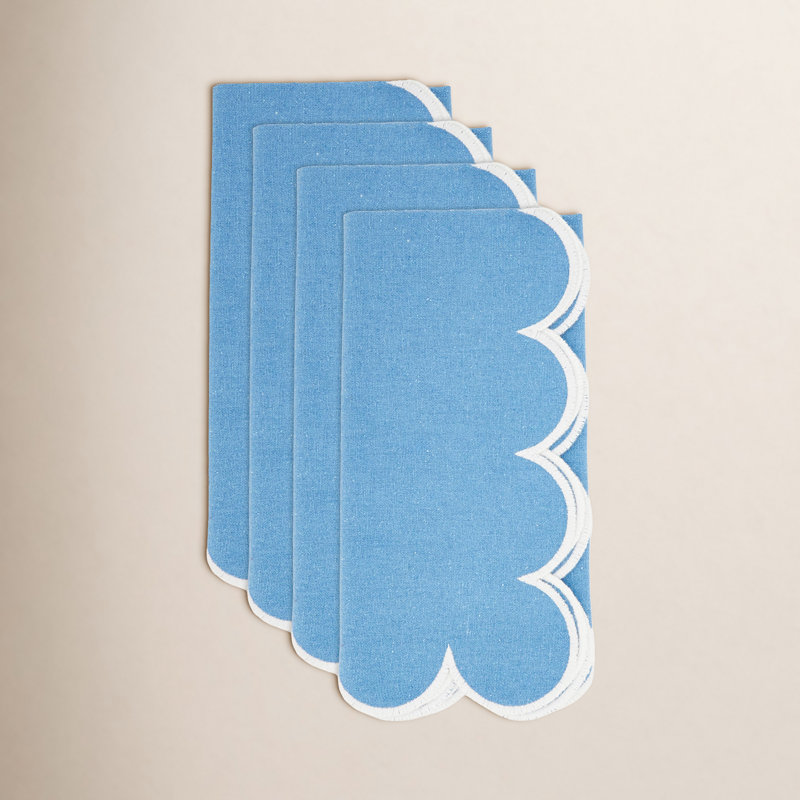 Paddock 100% Cotton Rectangle Napkin, Blue