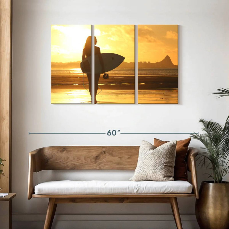 Senne Surfboard Sunset, 28" H x 45" W