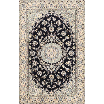 Tapis traditionnel beige / noir Deakins