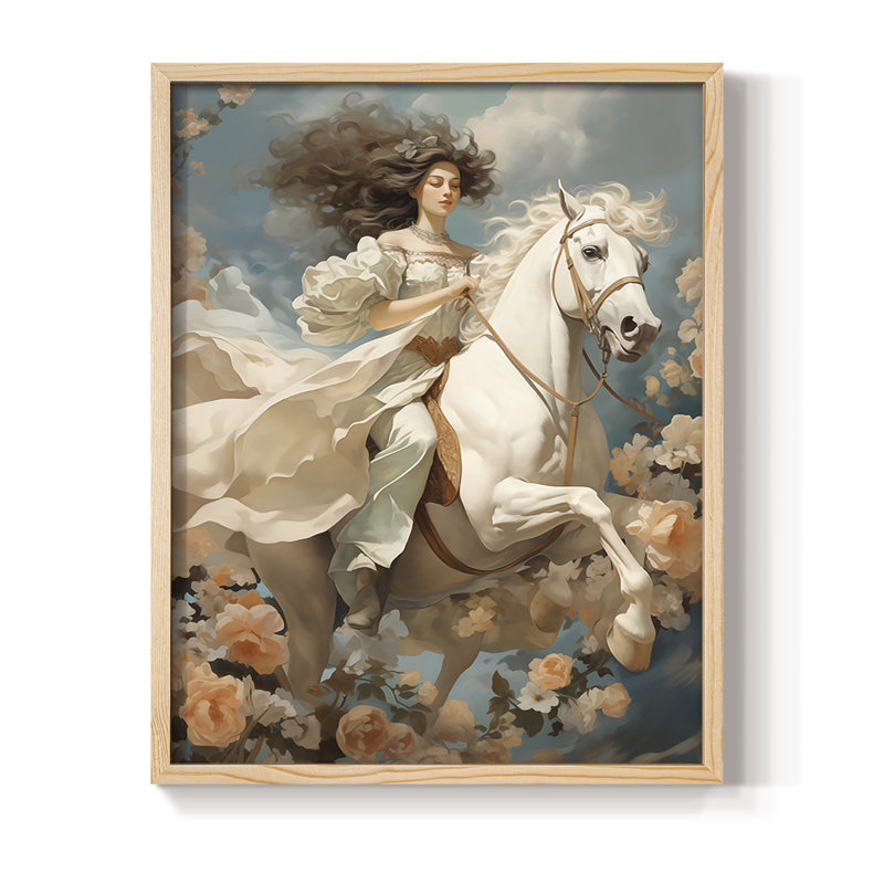 Reproduction encadrée WOMEN Series CMLII - bois massif, Naturel, H 11 po x l 9 po
