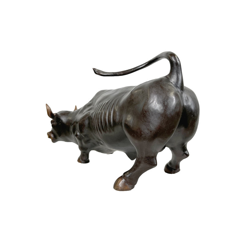 Bronze Wall Street Bull Table Top Figurine