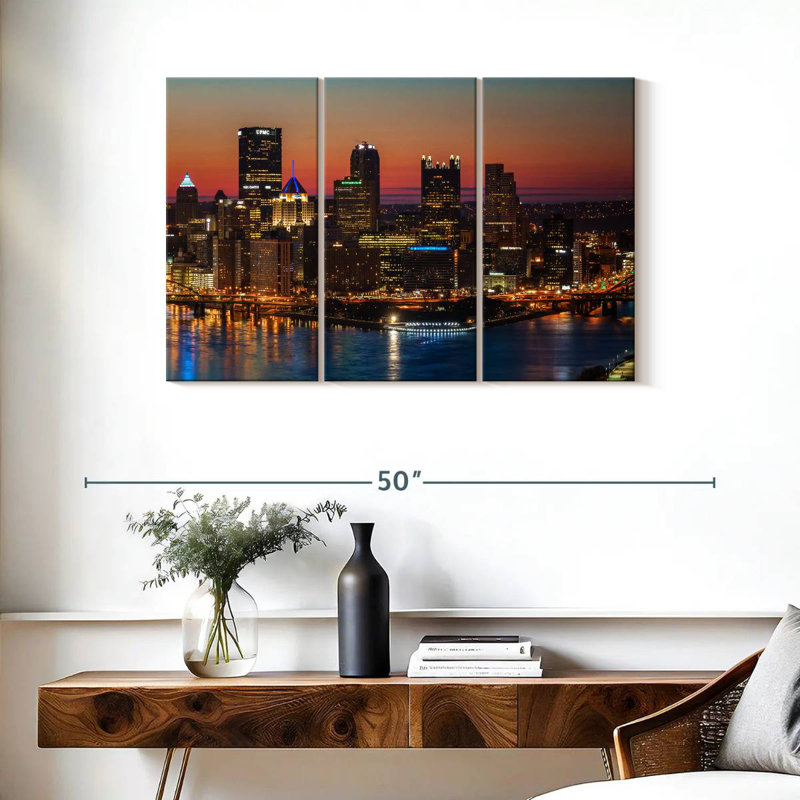 Sirci Pittsburgh avant le lever du soleil, H 24 po x l 38 po