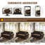 Canapé Chesterfield Mid-Century moderne en velours avec capitonnage et garniture cloutée-1720233392