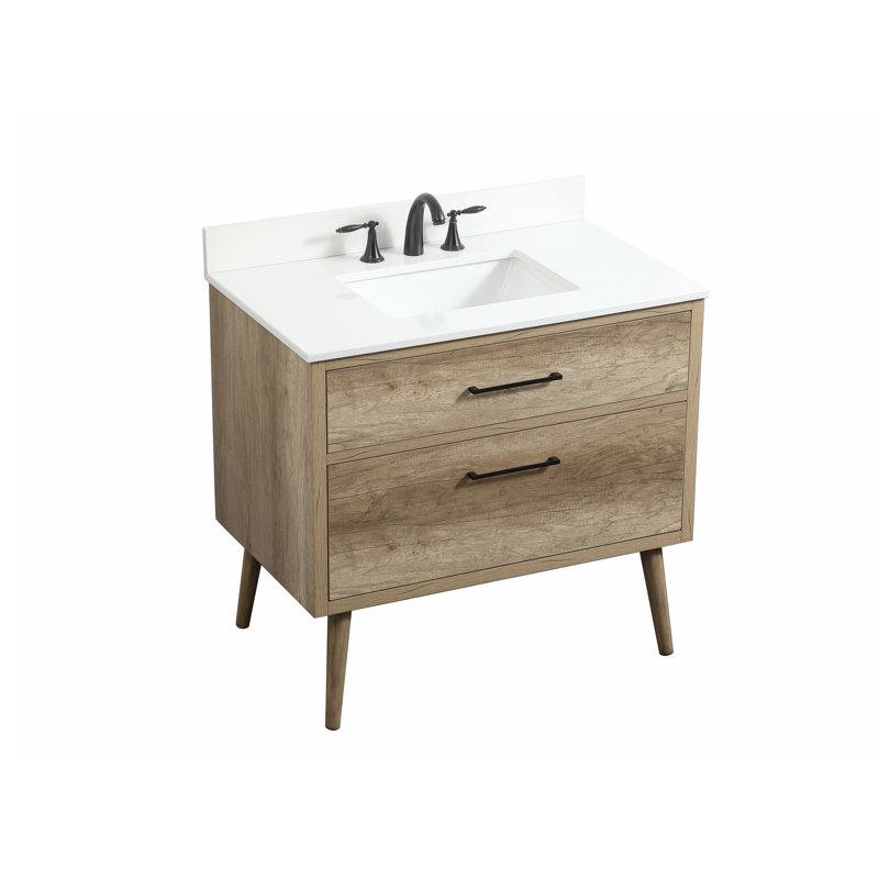 Ensemble de meuble-lavabo simple 36 po Steinfeldt, Chêne naturel