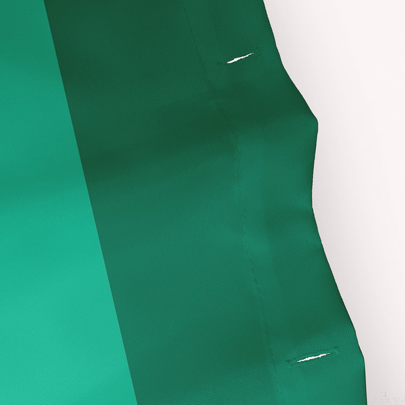 Rideau de douche en polyester durable inclusif, Vert / blanc / bleu