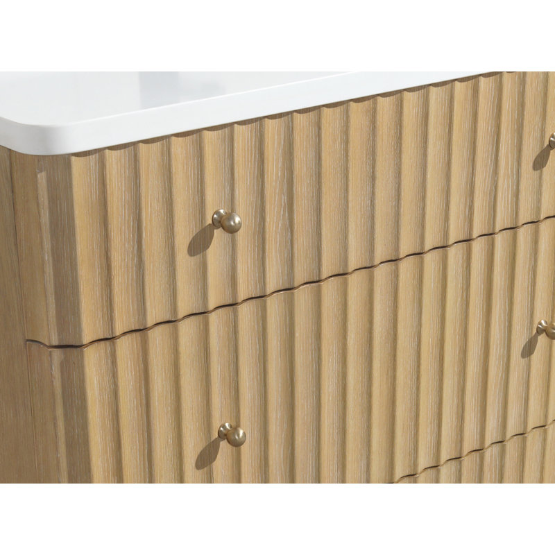 La Jolla 36'' Single Bathroom Vanity With Engineered Stone Top