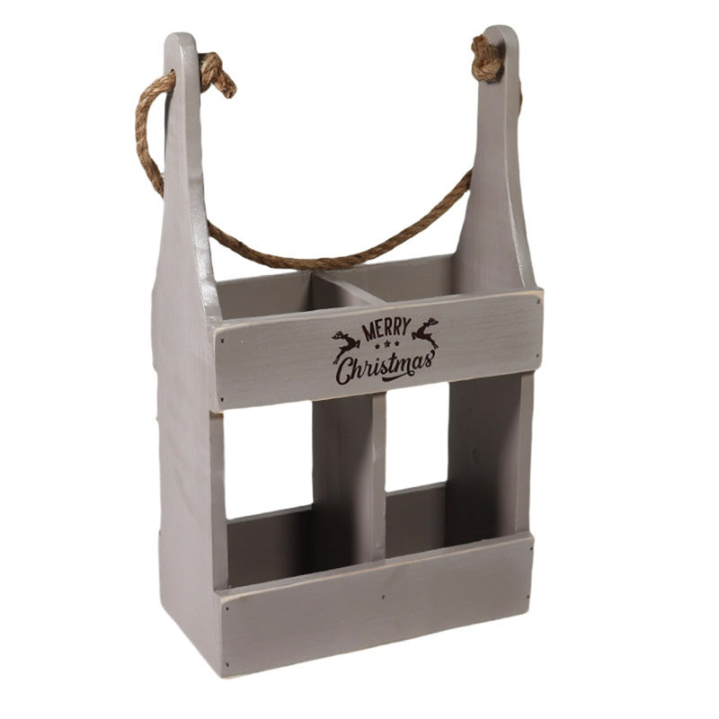 Annalisa 2 Bottle Tabletop Wine Bottle Rack, Grey