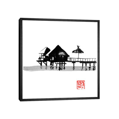Bungalow at the Sea 1 Piece Painting on Canvas