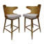 Tabouret de bar moderne et minimaliste en bois, ensemble de 2 tabourets de bar Mid-Century
