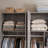 63" W 4-Door Wardrobe Armoire with 2 Hanging Rods, 5 Interior Shelves and 2 Upper Storage Compartments-1083989525