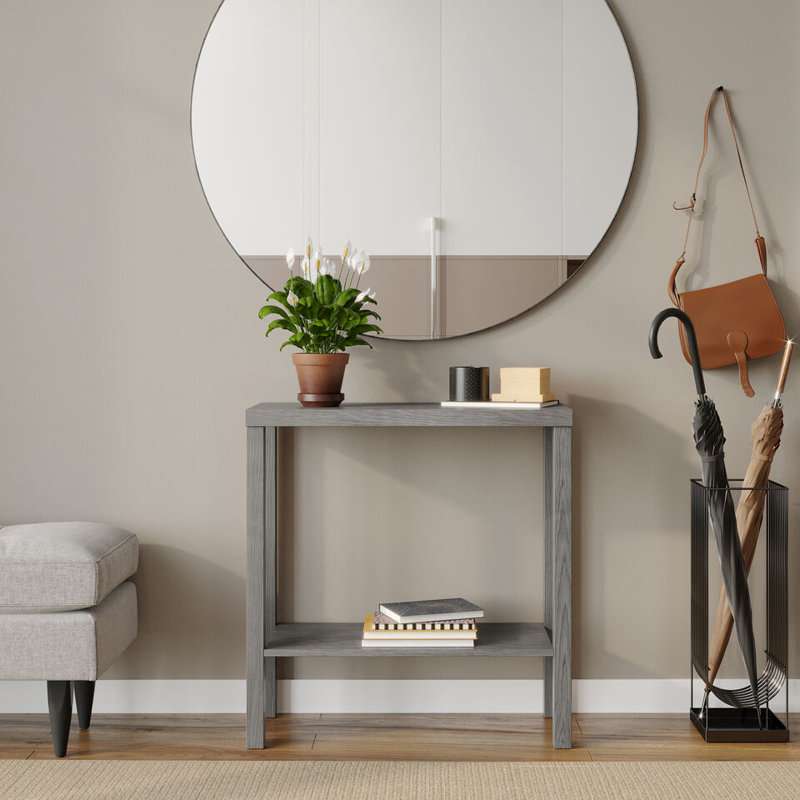 Tahesia 180.34cm W Solid Wood Bedside Table, Cedar Grey