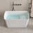 49" Acrylic Freestanding Rectangular Soaking Bathtub, Sit-In Design With Chrome Overflow And Drain-111469687