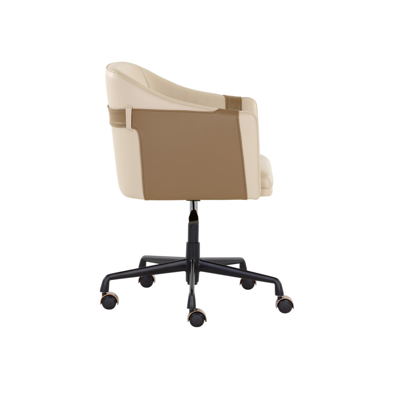 Swivel Office Chair, Tan/Taupe