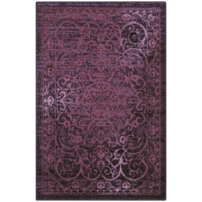 Dreyfuss Oriental Intense Purple Area Rug, Rectangle 7' x 10', Purple