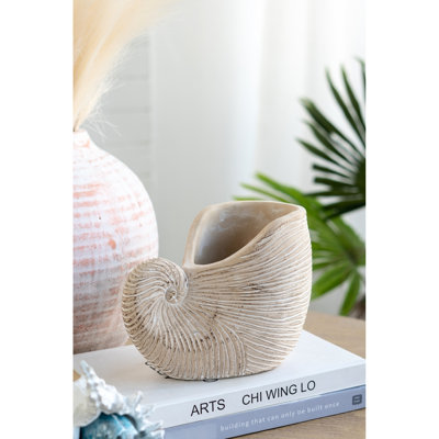 8,5 po x 5,5 po x 6,3 po beige sable et ciment coquillage, apporte une sensation rustique à la jardinière de sous-sols avec forme, finition texturée, pour la plantation de patio