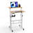 Mobile Computer Desk, Adjustable Height Laptop Standing Desk with Tilting Tabletop and Monitor Shelf-80291862