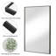 51''H x 31''W Rectangle Black Metal Bathroom Vanity Mirror Modern Accent Mirror Decorative Wall Mirror for Living Room Bedroom Entryway-1872750121-1872750124