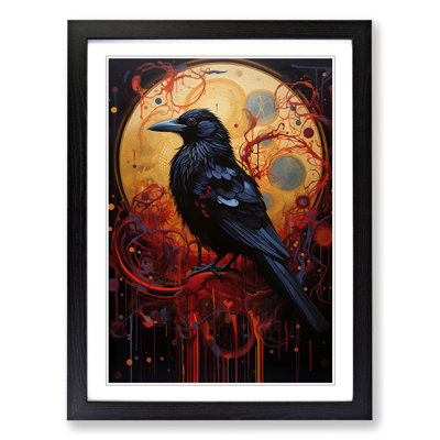 Raven Modern - Single Picture Frame Print on Wood