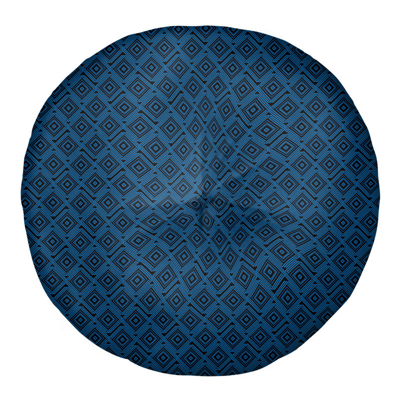 Coussin de sol Katelyn Elizabeth, 26 po x 26 po, Noir / Bleu