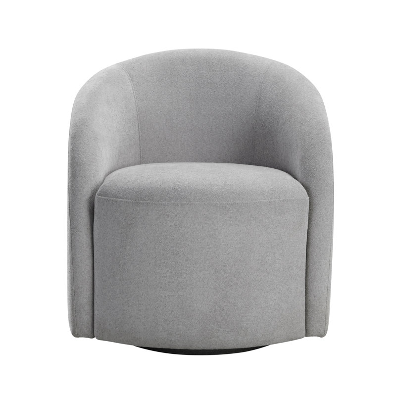 Chaise pivotante grise pivotante à 360 degrés, bois massif et contreplaqué, siège moderne en métal, construction, base