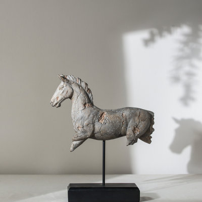Antique Horse Statue On Stand