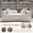 Boneless Teddy Upholstered Curved Loveseat Sofa, No Assembly Required, Space-saving Design-883252568