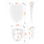 Siège de toilette allongé bidet avec télécommande chauffante électrique
