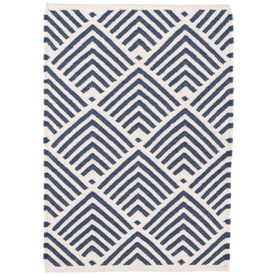 Cleo Geometric Area Rug in Navy